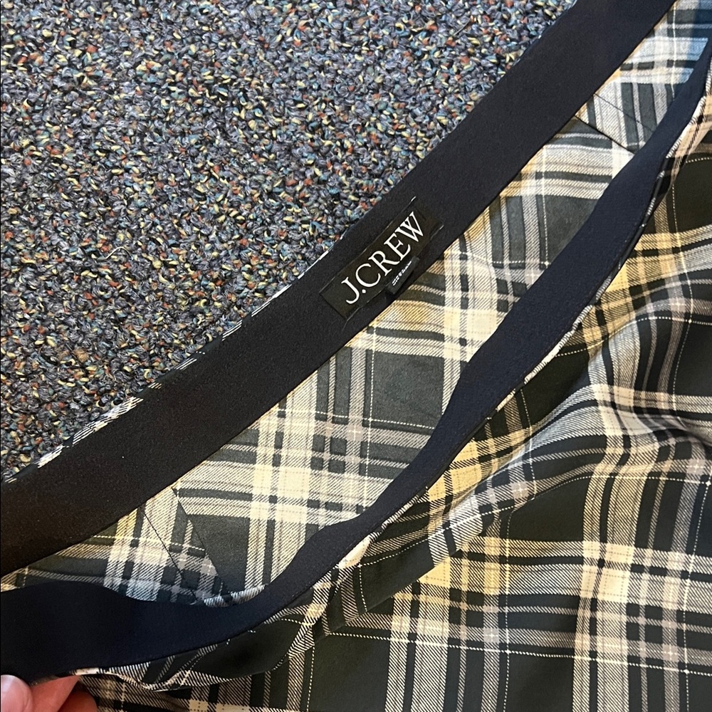 J Crew Black and White Plaid A-Line Skirt - Picture 4 of 6